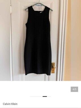 Calvin Klein | Dresses | Black Calvin Klein Gold Zipper Dress | Poshmark